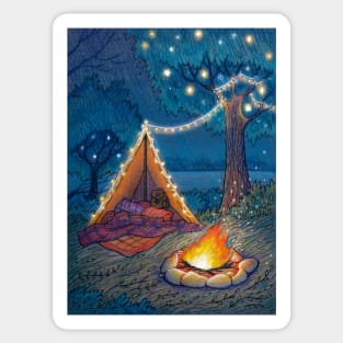 Summer campfire Sticker